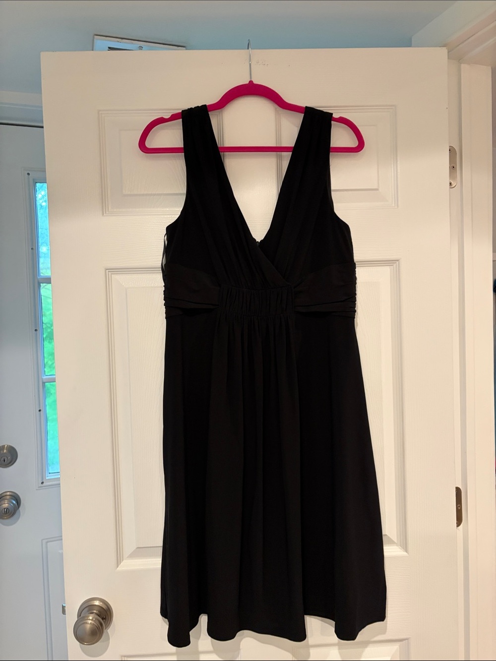 White House Black Market Black V-Neck Sleeveless Mini Dress